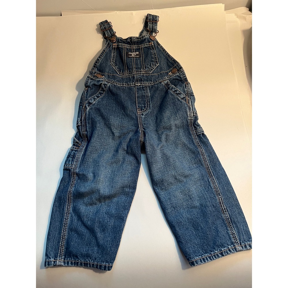 OshKosh B-gosh Denim Carpenter Overalls SZ 24 Months Classic